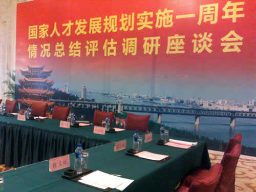 陈义红参加国家人才发展规划实施一周年评估调研座谈会