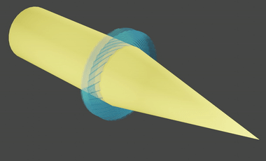 相对于第一个元件旋转可变焦莫尔透镜组件中的第二个元件可提供光源的连续聚焦。